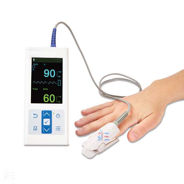 Pulse oximeter, portable, with access
