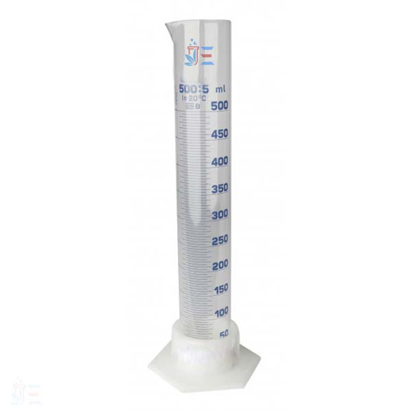 Cylinder, measuring, plastic, 500ml,