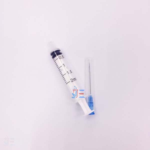 Syringe, 2ml, sterile, with bi-packed needle,