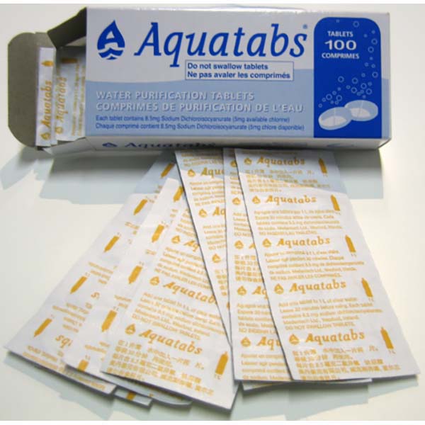 Water purification tablets, 33 mg,