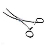 Forceps, intestinal clamp, Doyen, 230 mm, curved