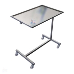 Table, instrument, Mayo type, stainless steel, on castors