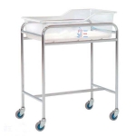 Cot, baby, hospital, with bassinet, on castors