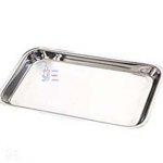 Tray, dressing, stainless steel, 300 x 200 x 30mm